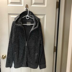 Men’s bench knit fleece hoodie